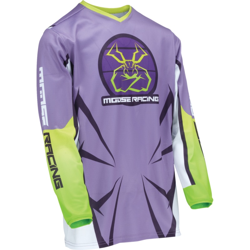 MOOSE RACING Youth Agroid Mesh Jersey – Purple/White – Small 2912-2475