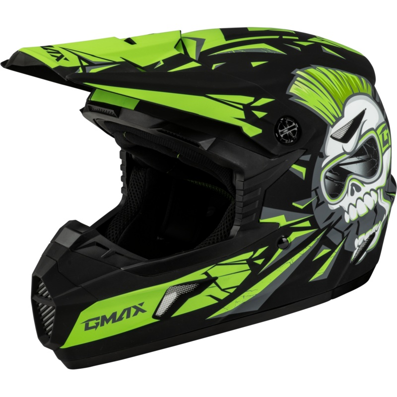 Youth Mx 46y Unstable Helmet Matte Black/Green Ym