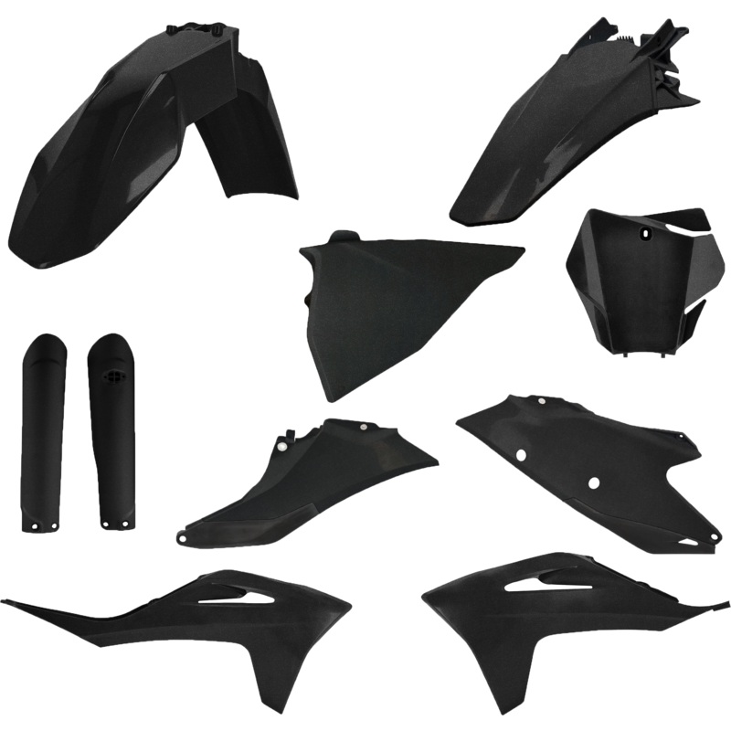 Full Plastic Kit Gas Black Metallic