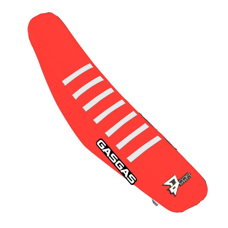 Seat Cover Red W/White Ribs Gas