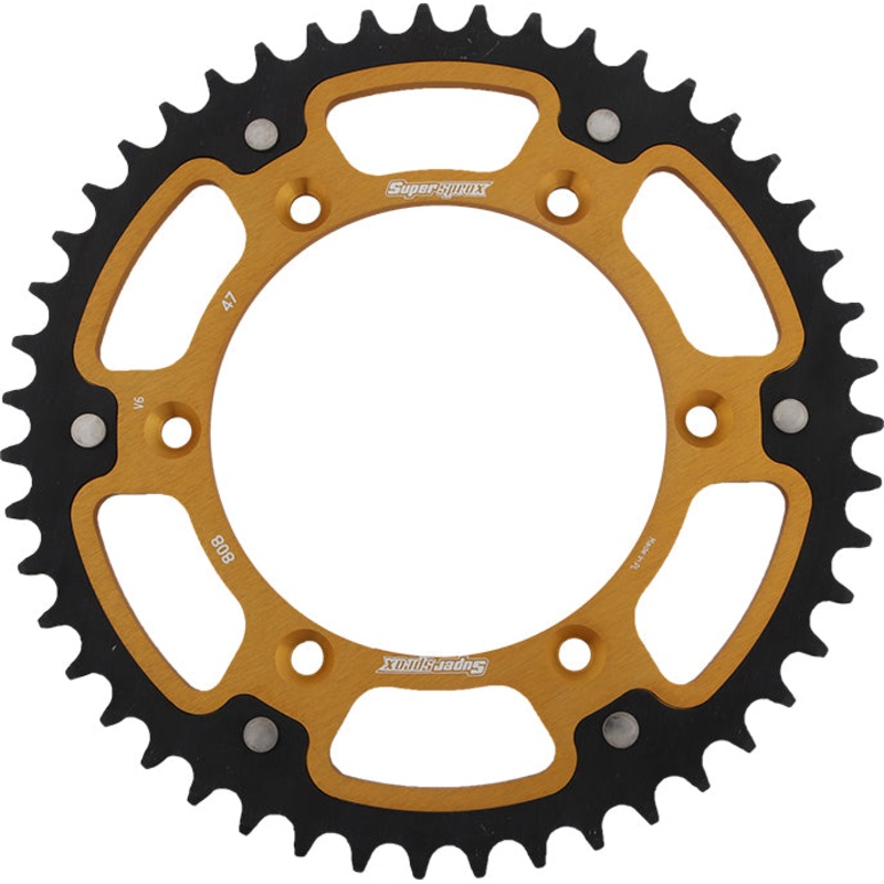 Rear Stealth Sprocket Alu/Stl 47t 520 Gld Kaw/Suz