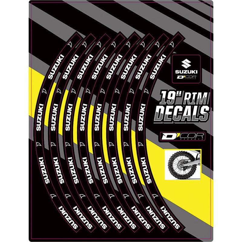 Rim Decals 19 Suzuki Logo Rear