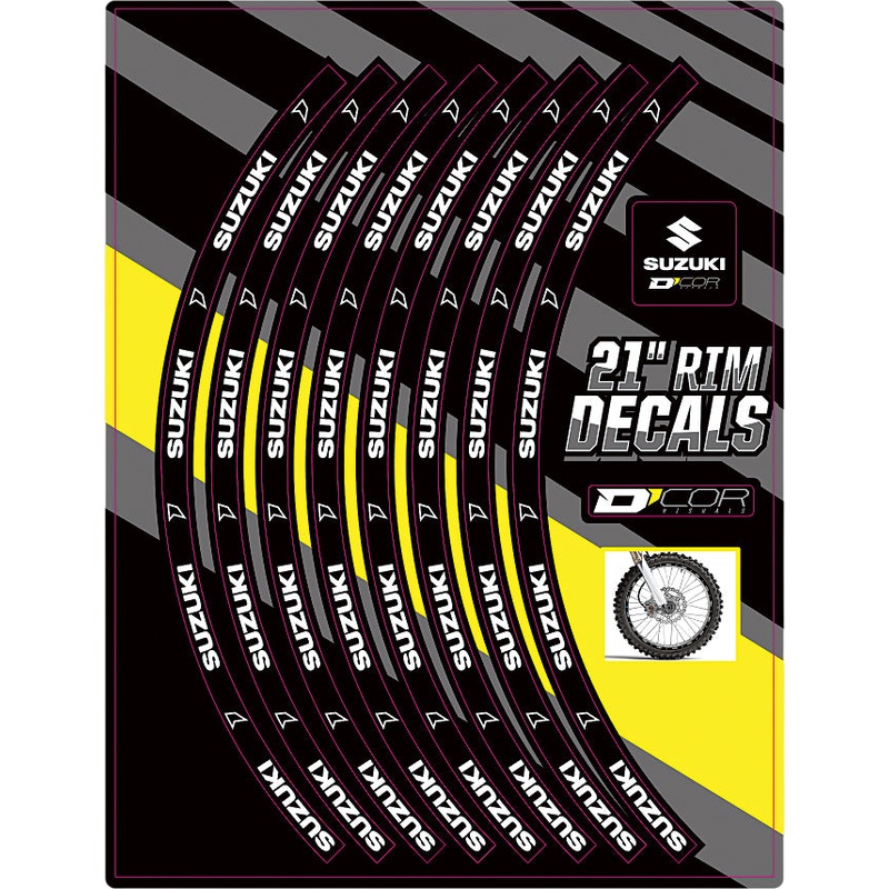 Rim Decals 21 Suzuki Logo Front