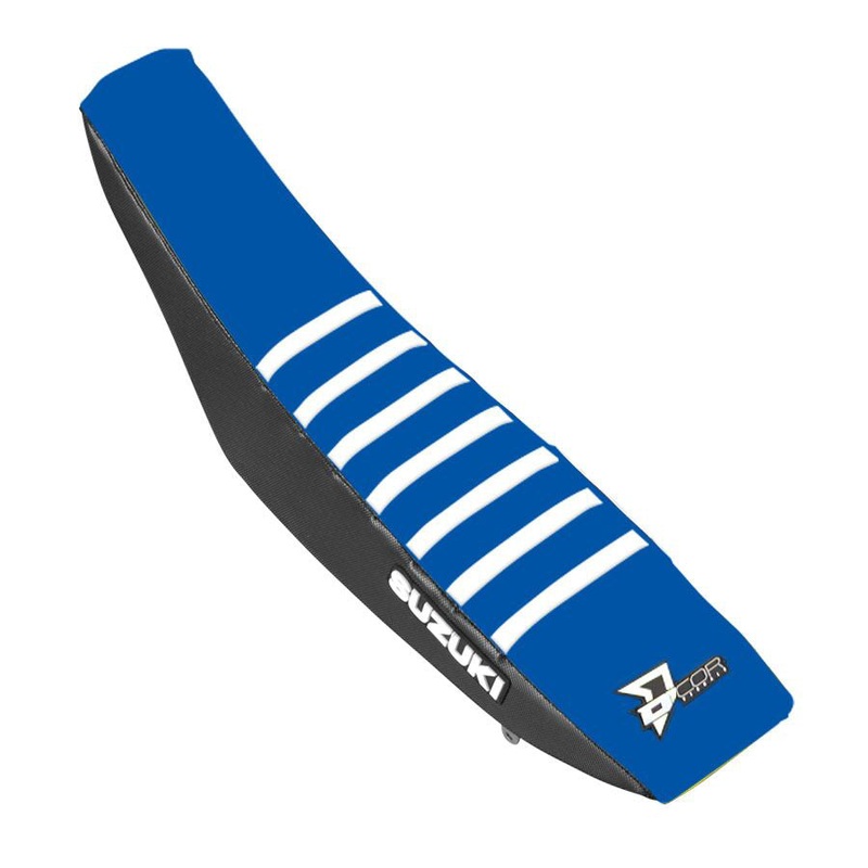 Seat Cover Black/Blue W/Ribs
