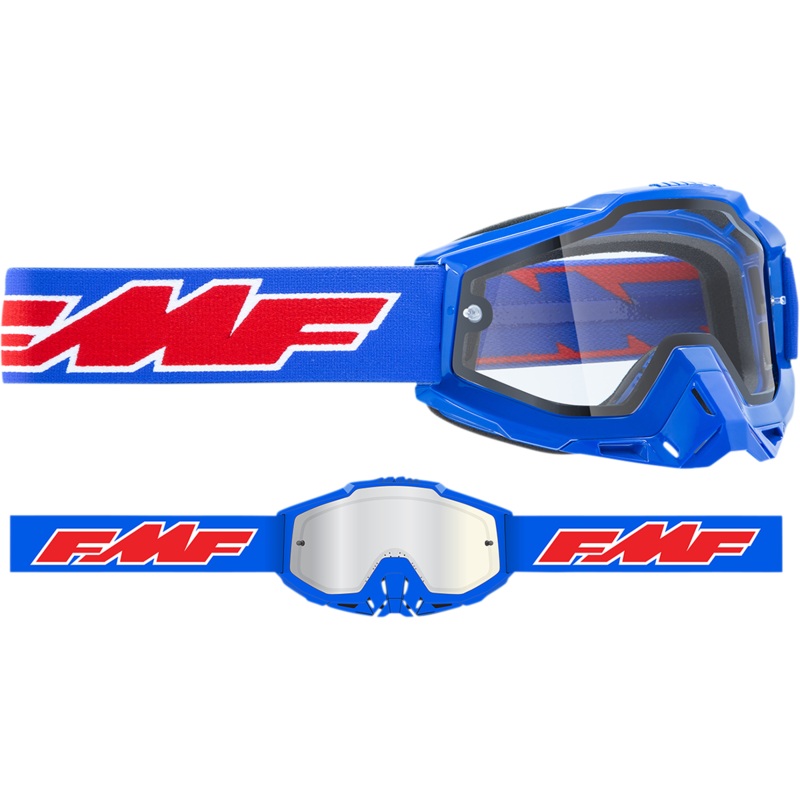 FMF PowerBomb Enduro Goggles – Rocket – Blue – Clear F-50038-00002