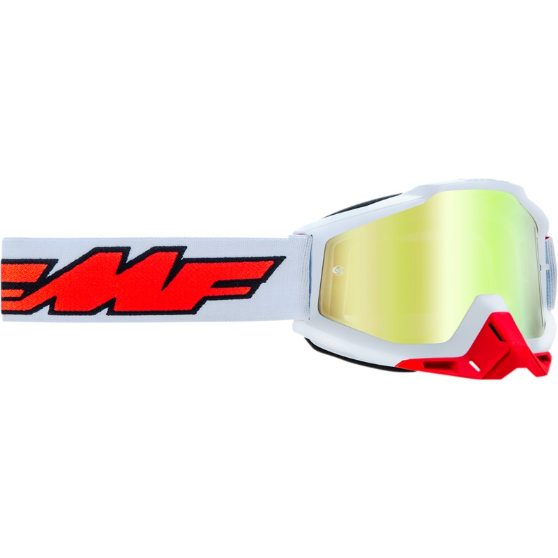 FMF PowerBomb Goggles – Rocket – White – True Gold F-50037-00004