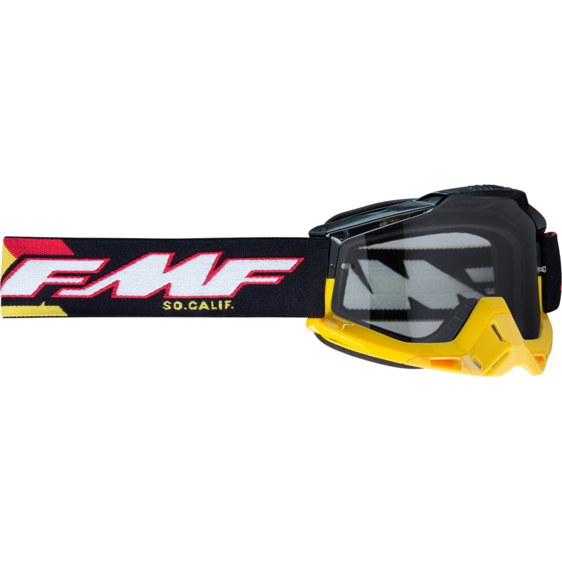FMF PowerBomb Goggles – Speedway – Black/Yellow/Red/White – Clear F-50036-00013