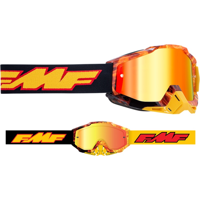 FMF Youth PowerBomb Goggles – Spark – Red Mirror F-50048-00004