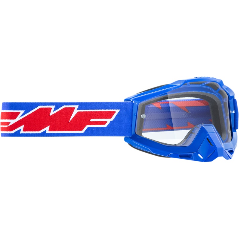 FMF PowerBomb OTG Goggles – Rocket – Blue – Clear F-50041-00002