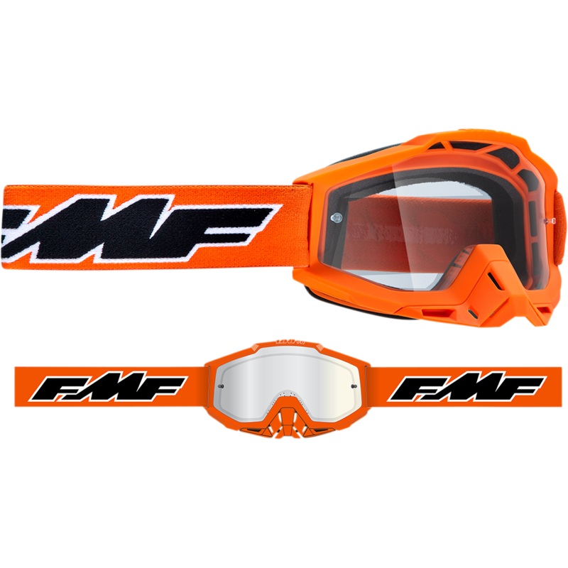 FMF PowerBomb OTG Goggles – Rocket – Orange – Clear F-50041-00003
