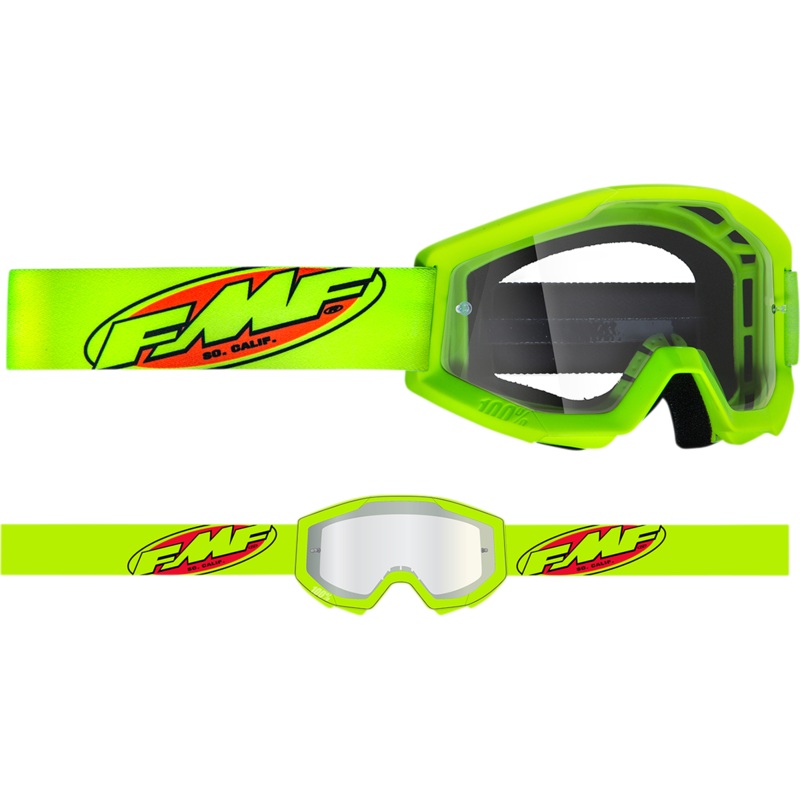FMF PowerCore Goggles – Core – Yellow – Clear F-50050-00006