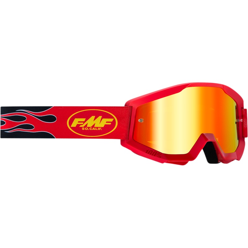 FMF PowerCore Goggles – Flame – Red – Red Mirror F-50051-00008