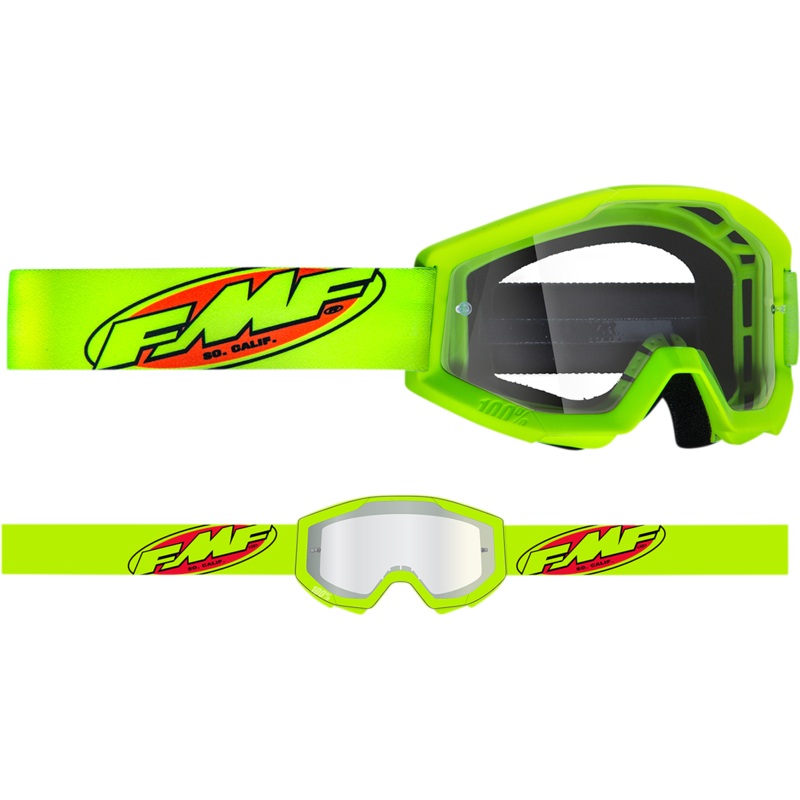 FMF Youth PowerCore Goggles – Core – Yellow – Clear F-50054-00003