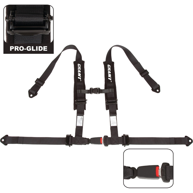 4 Point Safety Harness Black 2 Straps