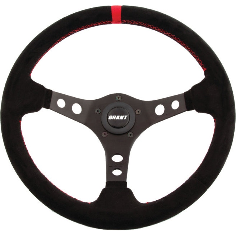 Suede Series Steering Wheel Black/Red