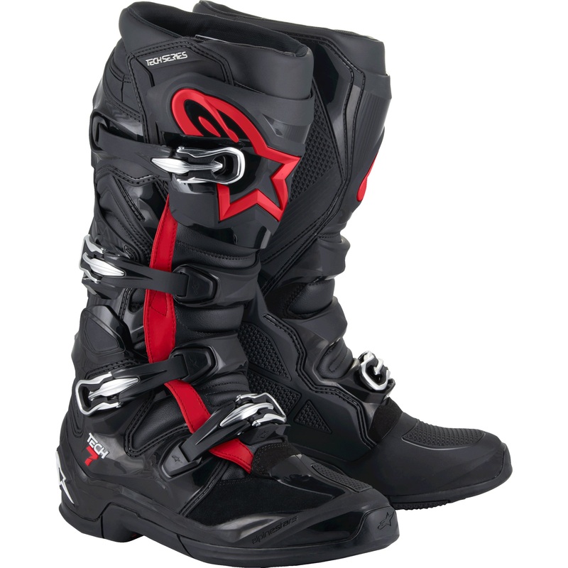 Tech 7 Boots Black/Red Fluo 12