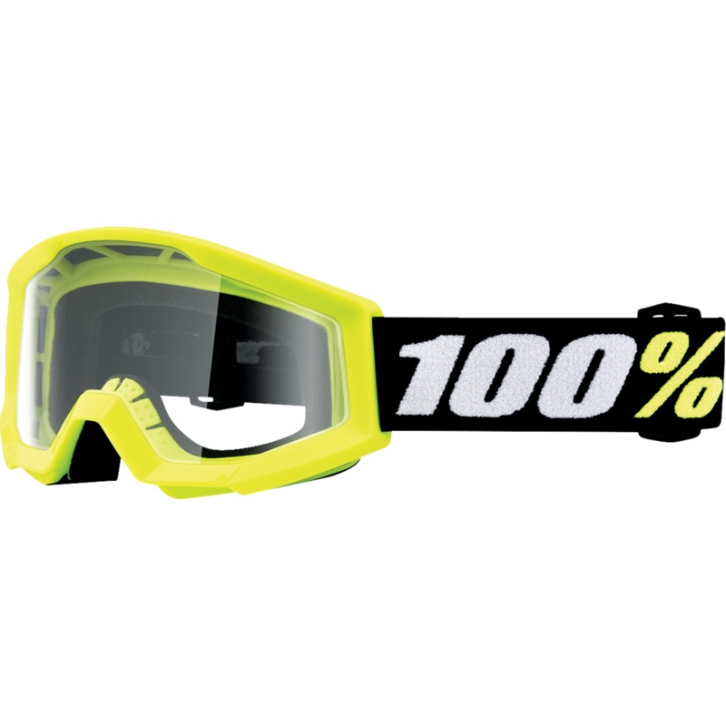 100% Strata Mini Goggle – Yellow – Clear Lens 50033-00006