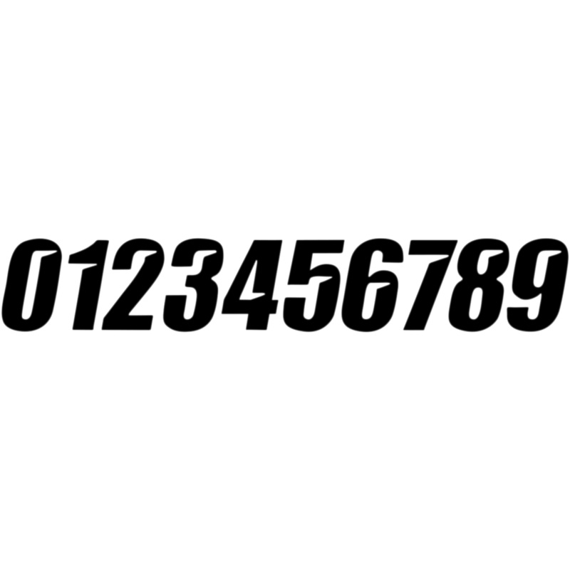 D’COR VISUALS Slash Number Plate – #4 – Black – 7 45-31-4