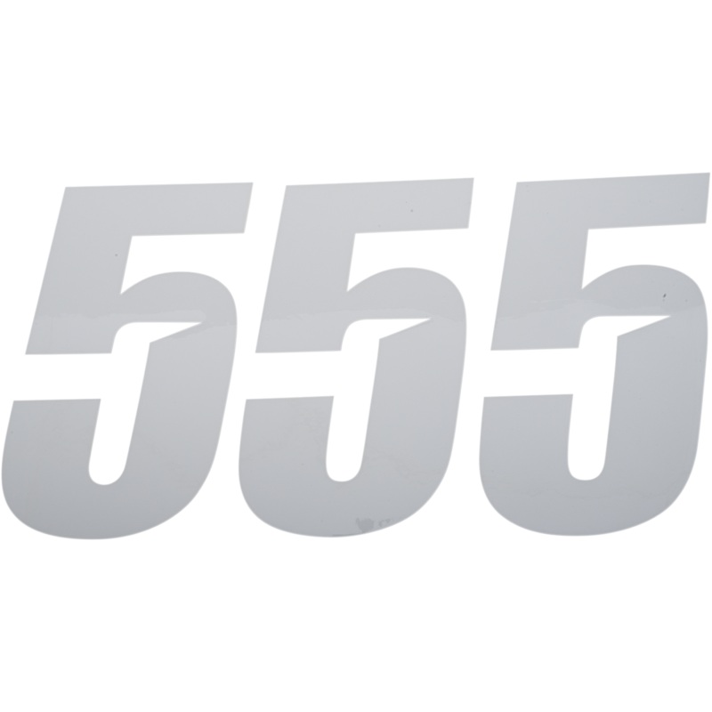 D’COR VISUALS Slash Number Plate – #5 – White – 7 45-32-5
