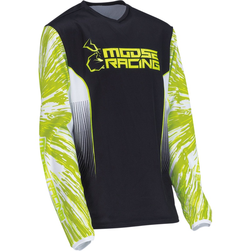 MOOSE OFFROAD Youth Agroid Jersey – Hi-Vis/Black – Medium 2912-2273
