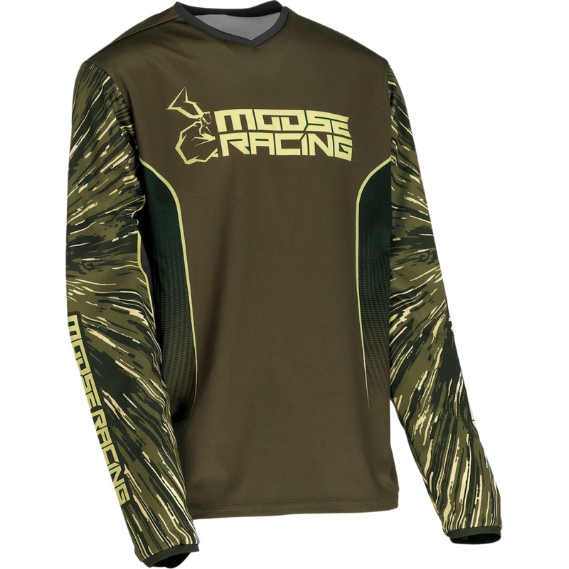 MOOSE OFFROAD Youth Agroid Jersey – Olive/Tan – Large 2912-2279