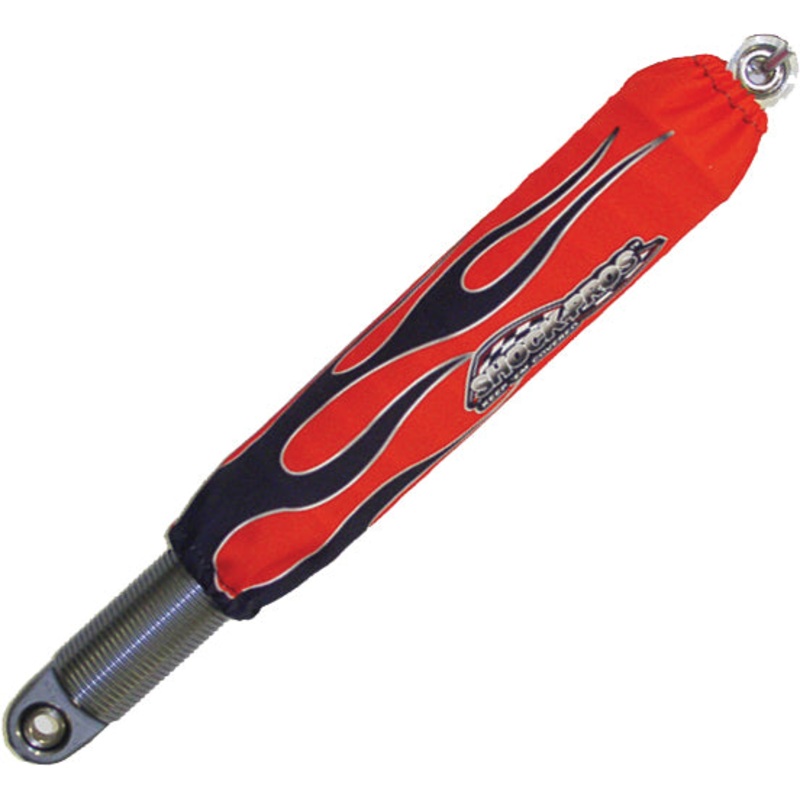 Shock Covers Red W/Black Flames