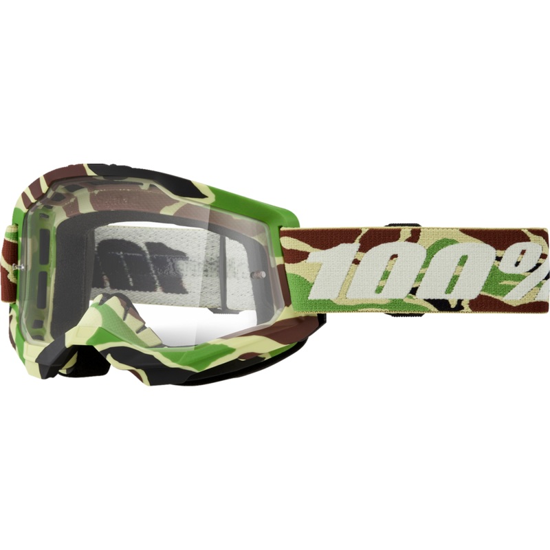 100% Strata 2 Goggle – War Camo – Clear Lens 50027-00024