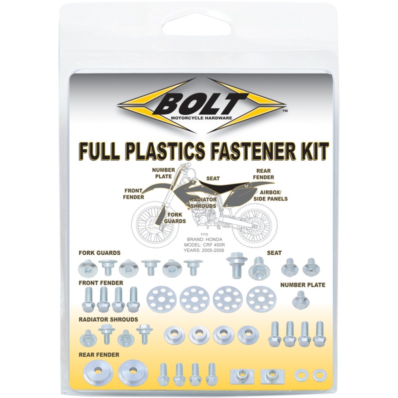 BOLT Body Work Fastener Kit – ’17-’20 KX250F/’16-’18 KX450F KAW-1600004