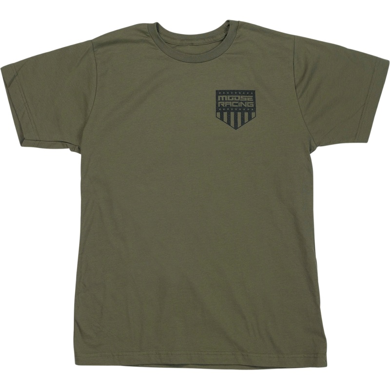 MOOSE OFFROAD Youth Salute T-Shirt – Olive – Large 3032-3696