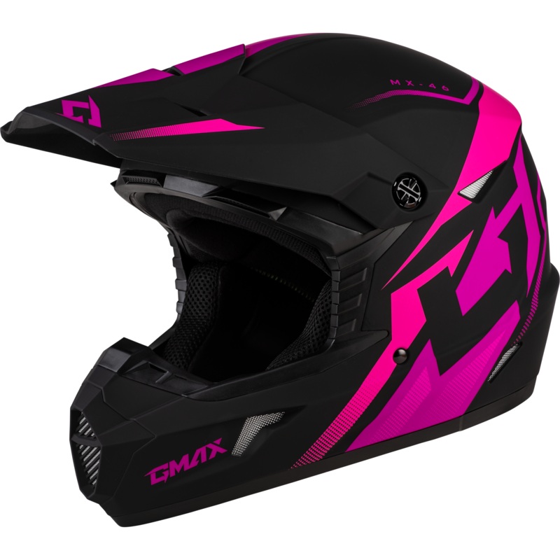 Mx 46 Compound Helmet Matte Black/Pink Ym