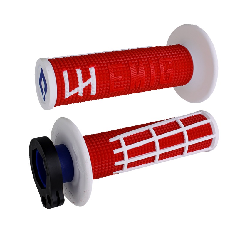 ODI Emig 2.0 Lock-On Grips – Red/White H36E2RW