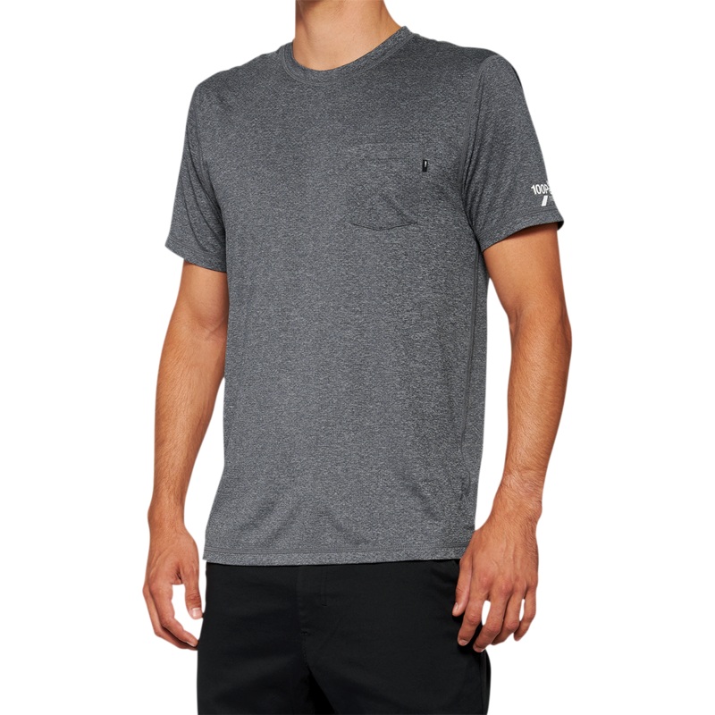 100% Mission Athletic T-Shirt – Charcoal – XL 20014-00013