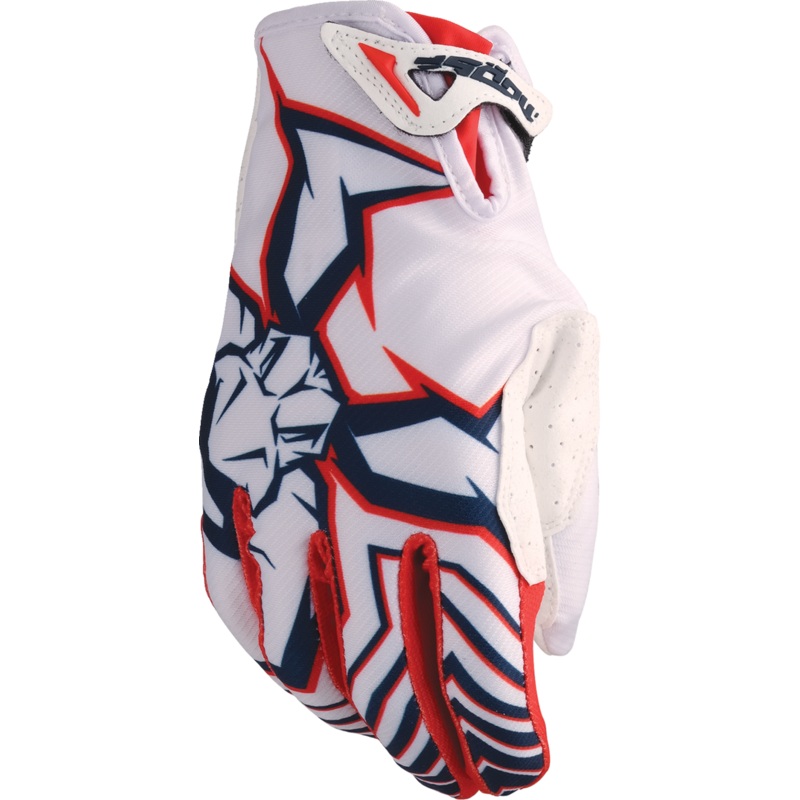 MOOSE OFFROAD Agroid* Pro Gloves – Red/White/Blue – 2XL 3330-8089