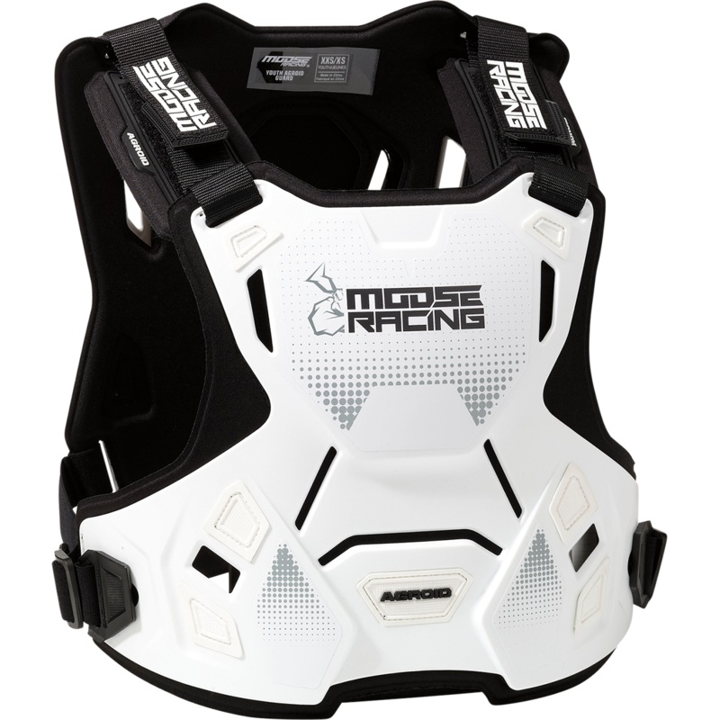 MOOSE OFFROAD Youth Agroid* Chest Guard – White – 2XS/XS 2701-1117