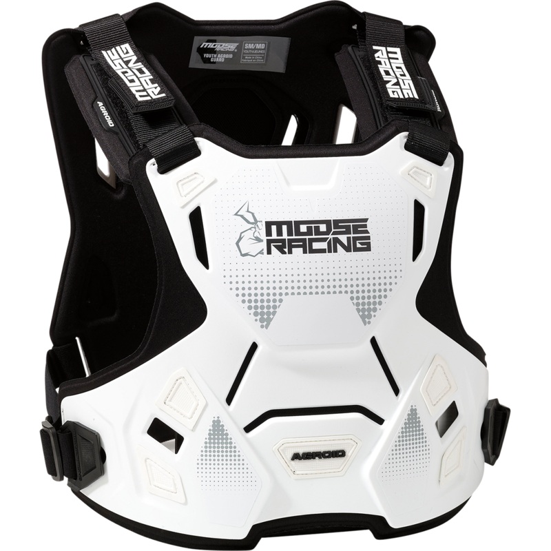 MOOSE OFFROAD Youth Agroid* Chest Guard – White – S/M 2701-1118