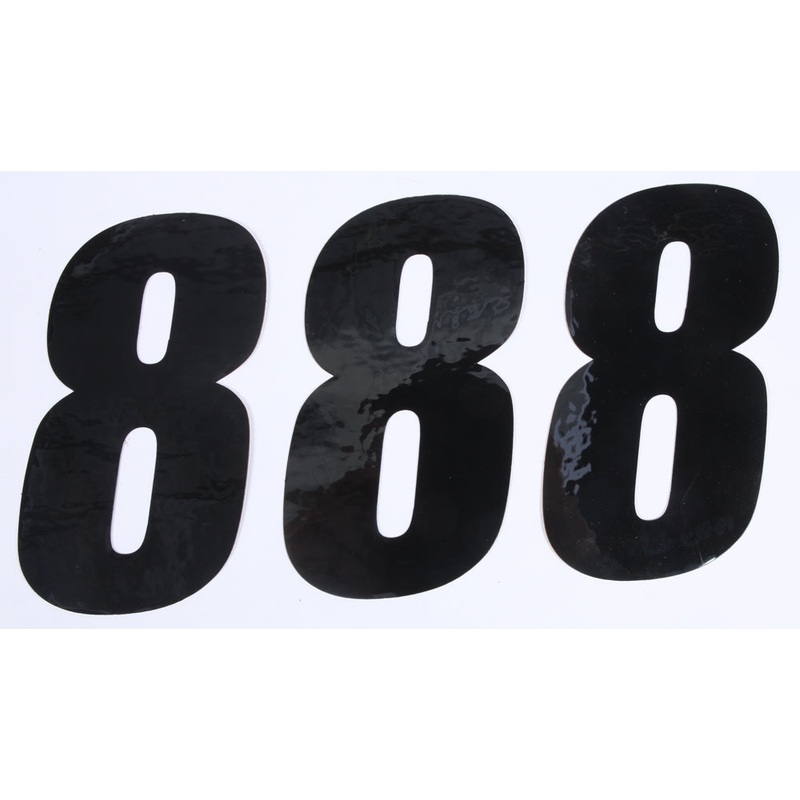 Number 8 Black 6 3/Pk