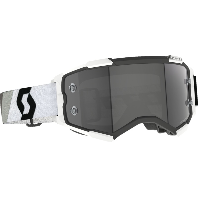 SCOTT Fury LS Goggle – Premium Black/White – Light Sensitive – Gray Works Lens 272827-7702327