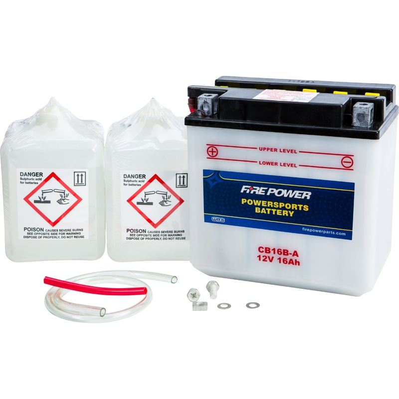 Battery W/Acid Cb16b A 12v Heavy Duty