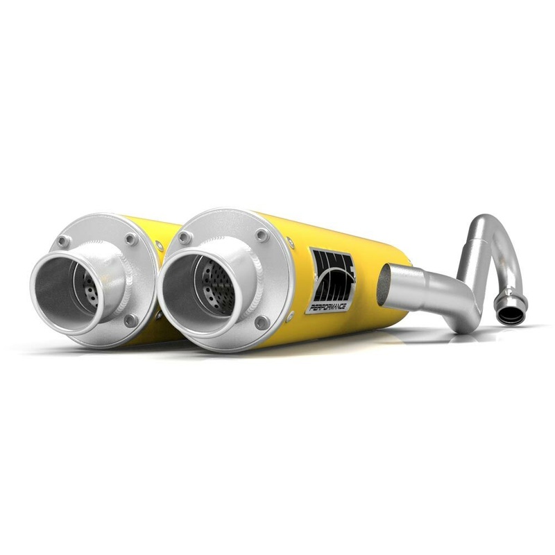Perf Side By Side Exhaust 3/4 Sys Yellow Center Mount