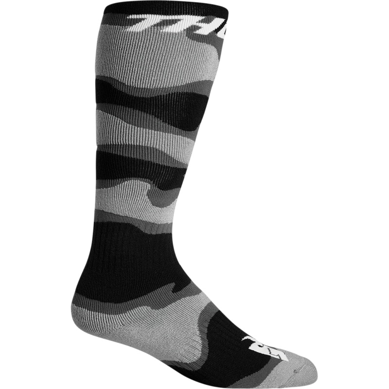 THOR Youth MX Camo Socks – Gray/White – Size 1-6 3431-0659