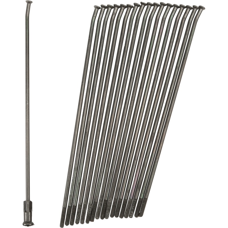 Double Butted Spokes Black/Black Front 21 36/Pk