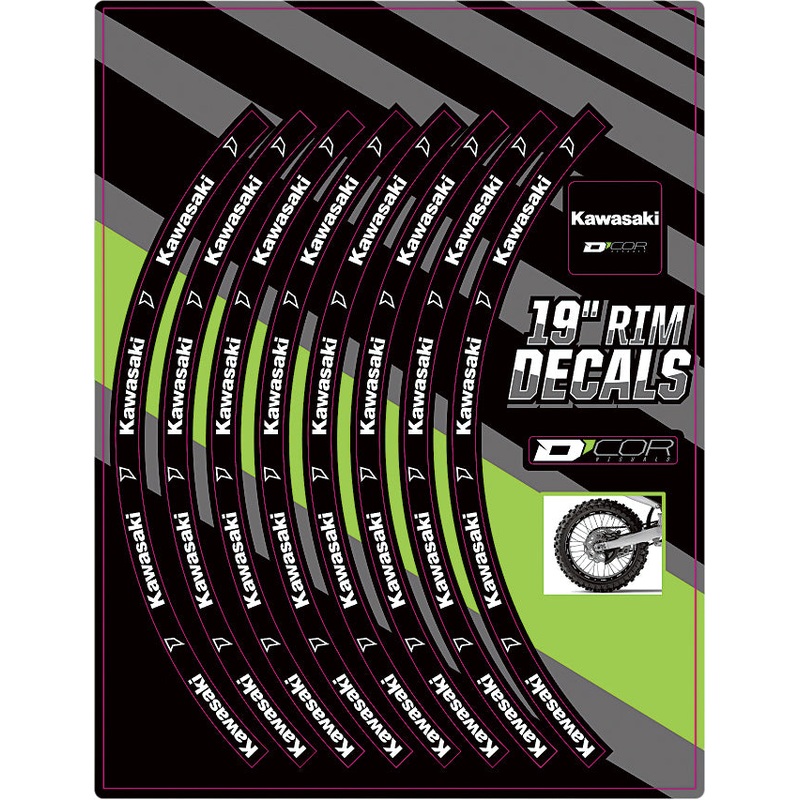 Rim Decals 19 Kawasaki Logo Rear