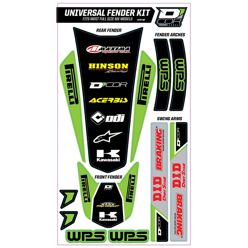 Trim Kit Green Wps Universal For Full Size Motorcycles