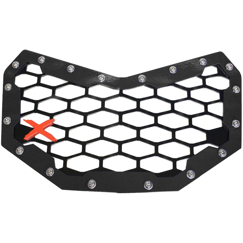 Mq Front Grill Blk/Blk W Red Can Am X3 Logo