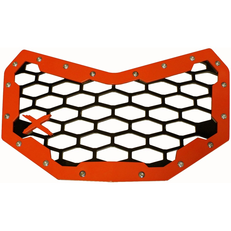 Mq Front Grill Blk/Red W Red Can Am X3 Logo