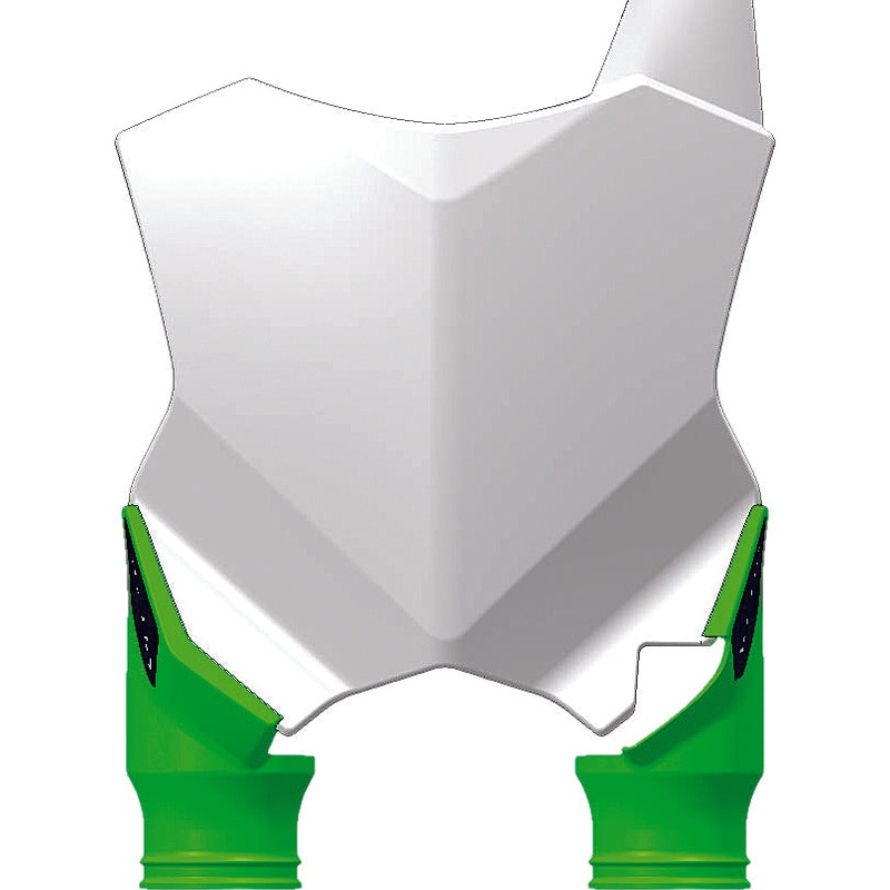 Front Number Plate White/Green