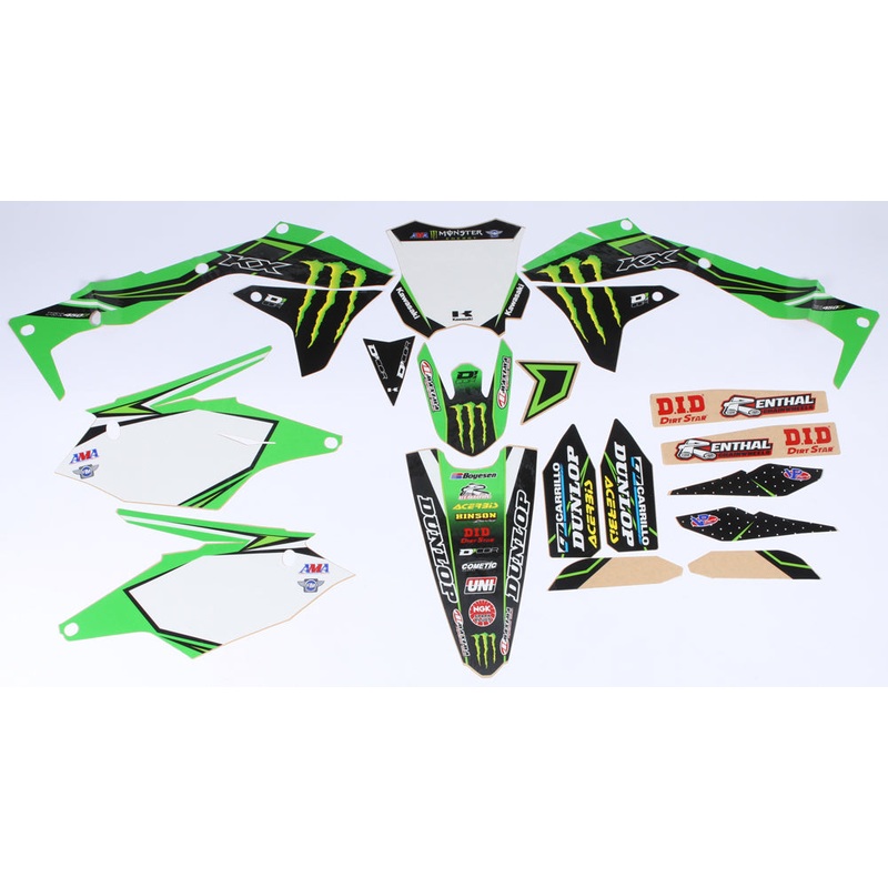 Complete Kit 16 Monster Kaw Kxf 450 16 Wht Bg