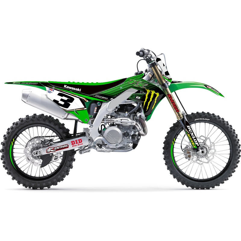 Complete Kit 19 Monster Kaw Kx 450 White Bg