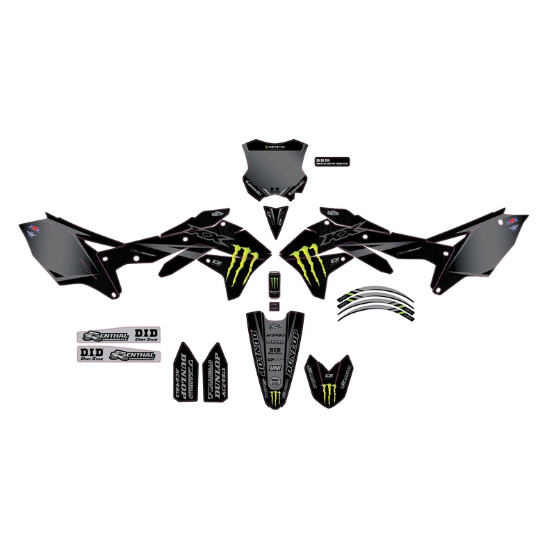 Monster Mek Lights Out Kxf 450 ’16 18 Complete Graphic Kit