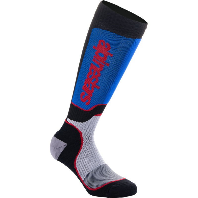 ALPINESTARS Youth MX Plus Socks – Black/White/Blue/Red – Medium/Large 4742324-1226-ML